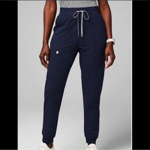 Women's Navy Jogger Pants with Drawstring Waist